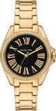 Buy Shop Michael Kors Kacie Analogue Black Dial Gold Steel Strap Watch for Women - MK4852 USA Online