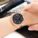 Buy Shop Michael Kors Kacie Three Hand Black Dial Rose Gold Steel Strap Watch for Women - MK6930 USA Online
