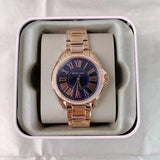 Buy Shop Michael Kors Kacie Three Hand Black Dial Rose Gold Steel Strap Watch for Women - MK6930 USA Online