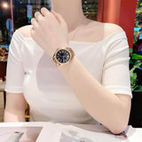 Buy Shop Michael Kors Kacie Three Hand Black Dial Rose Gold Steel Strap Watch for Women - MK6930 USA Online