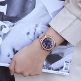 Buy Shop Michael Kors Kacie Three Hand Black Dial Rose Gold Steel Strap Watch for Women - MK6930 USA Online