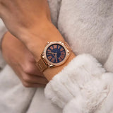 Buy Shop Michael Kors Kacie Three Hand Black Dial Rose Gold Steel Strap Watch for Women - MK6930 USA Online