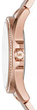 Buy Shop Michael Kors Kacie Three Hand Black Dial Rose Gold Steel Strap Watch for Women - MK6930 USA Online