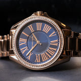 Buy Shop Michael Kors Kacie Three Hand Black Dial Rose Gold Steel Strap Watch for Women - MK6930 USA Online
