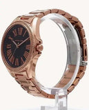 Buy Shop Michael Kors Kacie Three Hand Black Dial Rose Gold Steel Strap Watch for Women - MK6930 USA Online