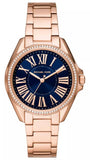 Buy Shop Michael Kors Kacie Three Hand Black Dial Rose Gold Steel Strap Watch for Women - MK6930 USA Online