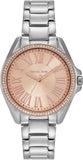Buy Shop Michael Kors Kacie Three-Hand Gold Dial Silver Steel Strap Watch for Women - MK4854 USA Online
