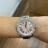 Buy Shop Michael Kors Kacie Three Hand Pink Dial Silver Steel Strap Watch for Women - MK6929 USA Online