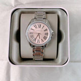 Buy Shop Michael Kors Kacie Three Hand Pink Dial Silver Steel Strap Watch for Women - MK6929 USA Online
