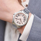 Buy Shop Michael Kors Kacie Three Hand Pink Dial Silver Steel Strap Watch for Women - MK6929 USA Online