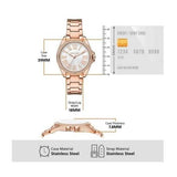 Buy Shop Michael Kors Kacie Three-Hand White Dial Rose Gold Steel Strap Watch for Women - MK4853 USA Online
