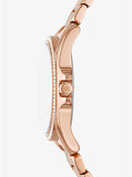 Buy Shop Michael Kors Kacie Three-Hand White Dial Rose Gold Steel Strap Watch for Women - MK4853 USA Online