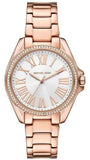 Buy Shop Michael Kors Kacie Three-Hand White Dial Rose Gold Steel Strap Watch for Women - MK4853 USA Online