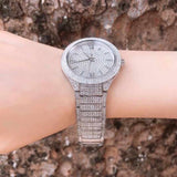Buy Shop Michael Kors Kerry Crystal Pave Silver Dial Silver Steel Strap Watch For Women - MK3359 USA Online