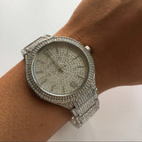 Buy Shop Michael Kors Kerry Crystal Pave Silver Dial Silver Steel Strap Watch For Women - MK3359 USA Online