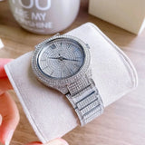 Buy Shop Michael Kors Kerry Crystal Pave Silver Dial Silver Steel Strap Watch For Women - MK3359 USA Online
