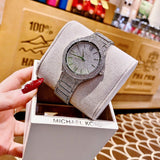 Buy Shop Michael Kors Kerry Crystal Pave Silver Dial Silver Steel Strap Watch For Women - MK3359 USA Online