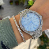 Buy Shop Michael Kors Kerry Crystal Pave Silver Dial Silver Steel Strap Watch For Women - MK3359 USA Online