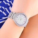Buy Shop Michael Kors Kerry Crystal Pave Silver Dial Silver Steel Strap Watch For Women - MK3359 USA Online
