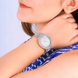 Buy Shop Michael Kors Kerry Crystal Pave Silver Dial Silver Steel Strap Watch For Women - MK3359 USA Online