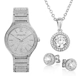 Buy Shop Michael Kors Kerry Crystal Pave Silver Dial Silver Steel Strap Watch For Women - MK3359 USA Online