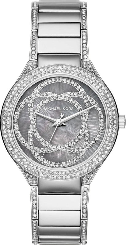 Buy Shop Michael Kors Kerry Mother of Pearl Dial Silver Strap Watch for Women - MK3480 USA Online