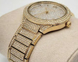 Buy Shop Michael Kors Kerry Crystals Gold Dial Gold Steel Strap Watch For Women - MK3360 USA Online