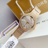 Buy Shop Michael Kors Kerry Crystals Gold Dial Gold Steel Strap Watch For Women - MK3360 USA Online