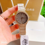 Buy Shop Michael Kors Kerry Crystals Gold Dial Gold Steel Strap Watch For Women - MK3360 USA Online