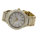 Buy Shop Michael Kors Kerry Crystals Gold Dial Gold Steel Strap Watch For Women - MK3360 USA Online
