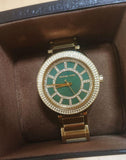 Buy Shop Michael Kors Kerry Green Dial Gold Steel Strap Watch for Women - MK3409 USA Online