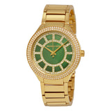 Buy Shop Michael Kors Kerry Green Dial Gold Steel Strap Watch for Women - MK3409 USA Online