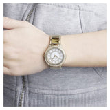 Buy Shop Michael Kors Kerry Mother of Pearl Dial Gold Steel Strap Watch for Women - MK3312 USA Online