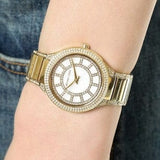 Buy Shop Michael Kors Kerry Mother of Pearl Dial Gold Steel Strap Watch for Women - MK3312 USA Online
