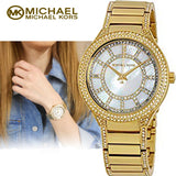 Buy Shop Michael Kors Kerry Mother of Pearl Dial Gold Steel Strap Watch for Women - MK3312 USA Online