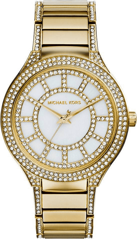 Buy Shop Michael Kors Kerry Mother of Pearl Dial Gold Steel Strap Watch for Women - MK3312 USA Online