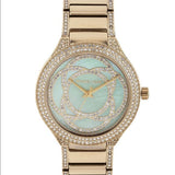 Buy Shop Michael Kors Kerry Mother of Pearl Dial Gold Steel Strap Watch for Women - MK3481 USA Online