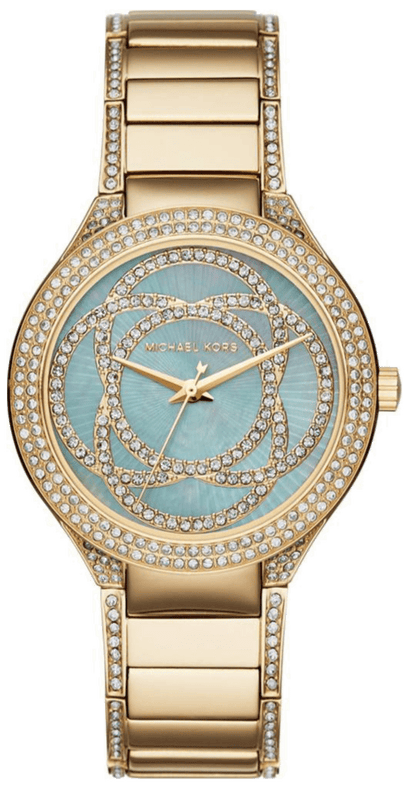 Buy Shop Michael Kors Kerry Mother of Pearl Dial Gold Steel Strap Watch for Women - MK3481 USA Online