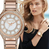 Buy Shop Michael Kors Kerry Mother of Pearl Dial Rose Gold Steel Strap Watch for Women - MK3313 USA Online
