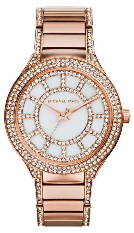 Buy Shop Michael Kors Kerry Mother of Pearl Dial Rose Gold Steel Strap Watch for Women - MK3313 USA Online