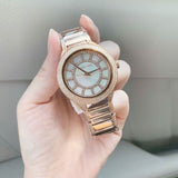 Buy Shop Michael Kors Kerry Mother of Pearl Dial Rose Gold Steel Strap Watch for Women - MK3333 USA Online