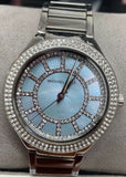 Buy Shop Michael Kors Kerry Mother of Pearl Dial Silver Stainless Steel Strap Watch for Women - MK3395 USA Online