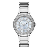 Buy Shop Michael Kors Kerry Mother of Pearl Dial Silver Stainless Steel Strap Watch for Women - MK3395 USA Online