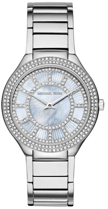 Buy Shop Michael Kors Kerry Mother of Pearl Dial Silver Stainless Steel Strap Watch for Women - MK3395 USA Online