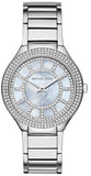 Buy Shop Michael Kors Kerry Mother of Pearl Dial Silver Stainless Steel Strap Watch for Women - MK3395 USA Online