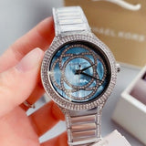 Buy Shop Michael Kors Kerry Mother of Pearl Dial Silver Strap Watch for Women - MK3480 USA Online