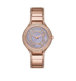 Buy Shop Michael Kors Kerry Purple Dial Rose Gold Stainless Steel Strap Watch for Women - MK3482 USA Online