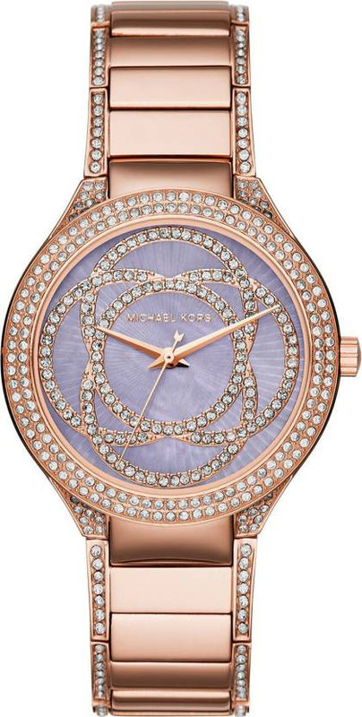Buy Shop Michael Kors Kerry Purple Dial Rose Gold Stainless Steel Strap Watch for Women - MK3482 USA Online