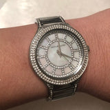 Buy Shop Michael Kors Kerry Silver Tone Silver Steel Strap Watch for Women - MK3311 USA Online