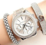 Buy Shop Michael Kors Kerry Silver Tone Silver Steel Strap Watch for Women - MK3311 USA Online